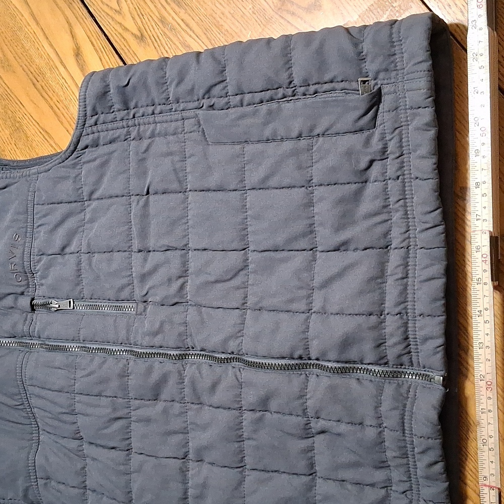 ORVIS VEST Mens LARGE GREY Casual Outdoors Work Hiking Used Full Zip Camping - Picture 2 of 5